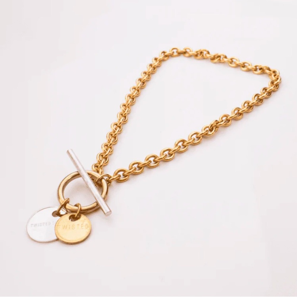 NWT- brass Capture necklace from Twisted Silver. 17” chain- 19” total
